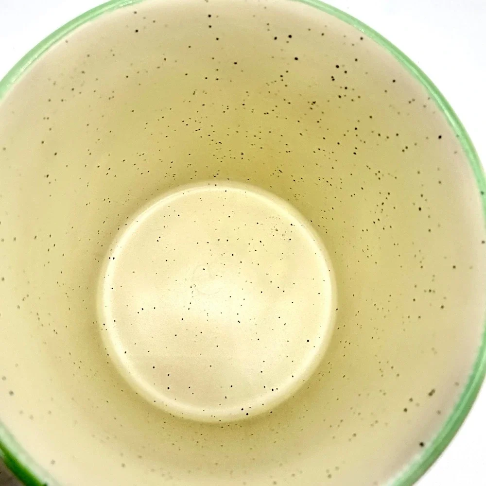 Eli + Ana Christmas Hummingbird Mugs Speckled Ceramic Set of 2 Green‎ Rim 2022
